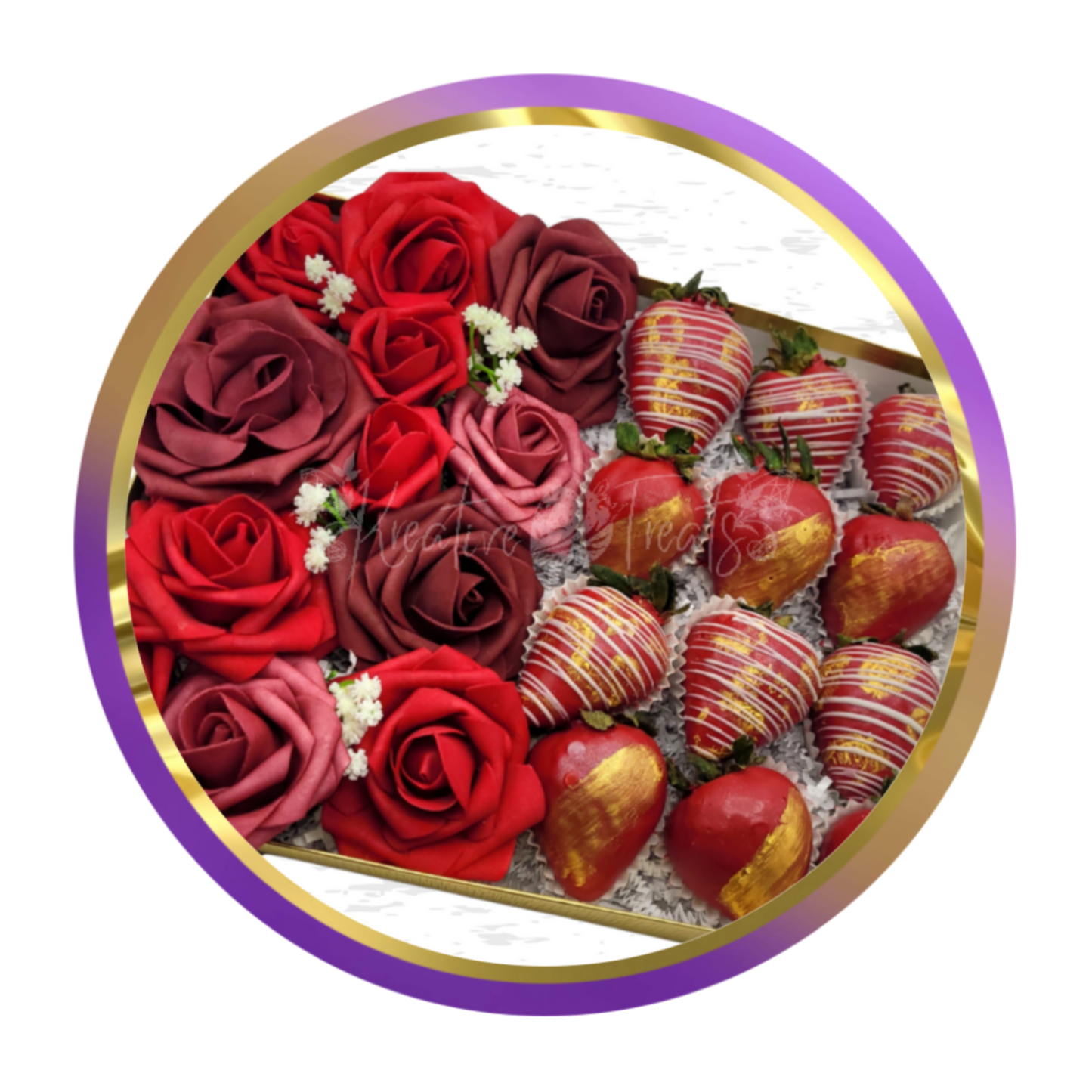 Dazzle Berries and Rose Gift Box